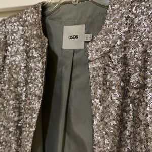 Silver Sequins Blazer